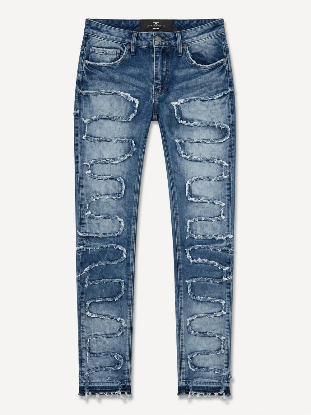 Jordan Men’s Distressed Blue Slim Straight Jeans